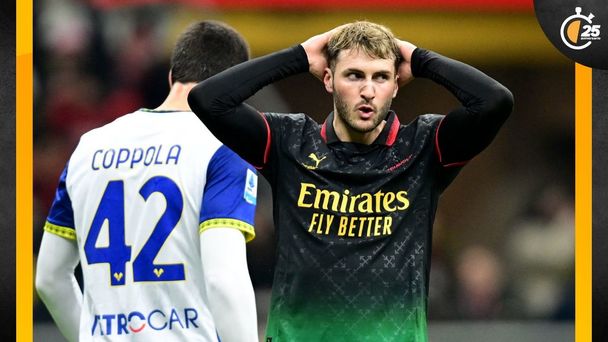 Santiago Gimenez en el juego entre Milan y Hellas Verona por Serie A (Reuters)