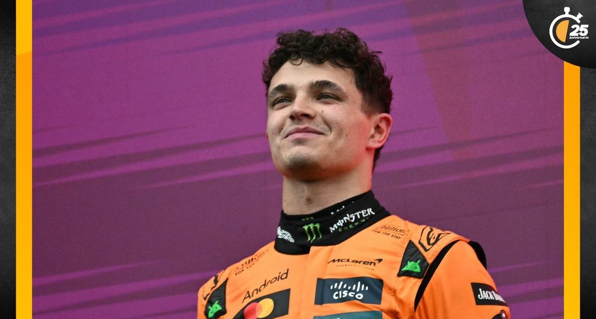 Lando Norris hizo el mejor tiempo en la Práctica 1 del GP de Baréin (AFP)