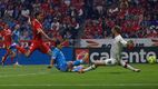 Toro Fernández, tras su remate de gol ante Toluca (Imago7)
