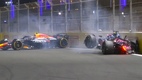 Yuki Tsunoda y Pierre Gasly tuvieron un fuerte contacto (Captura)