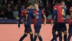 El Barça se llevó la victoria gracias al gol de Dani Olmo (AFP)