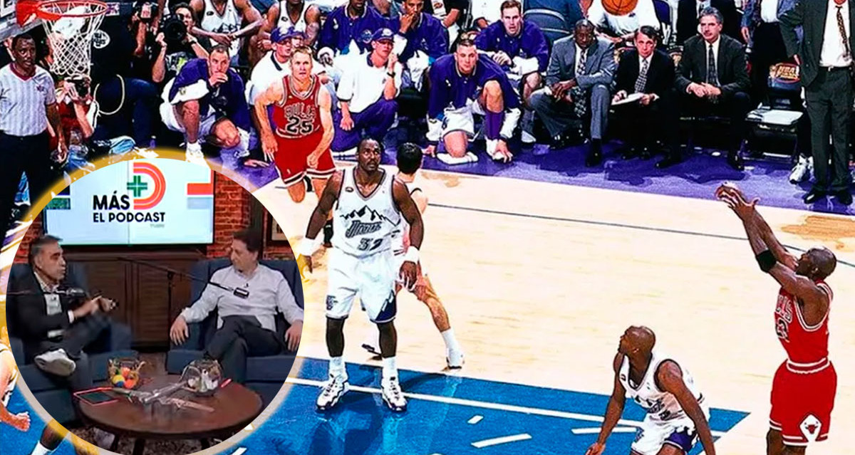 Burak y Garay se unieron para recrear jugada de Jordan. (Foto; NBA)