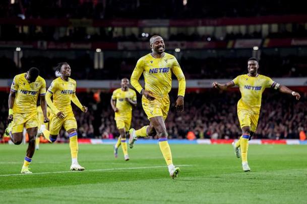 Jean-Philippe Mateta celebra el empate ante el Arsenal (EFE)