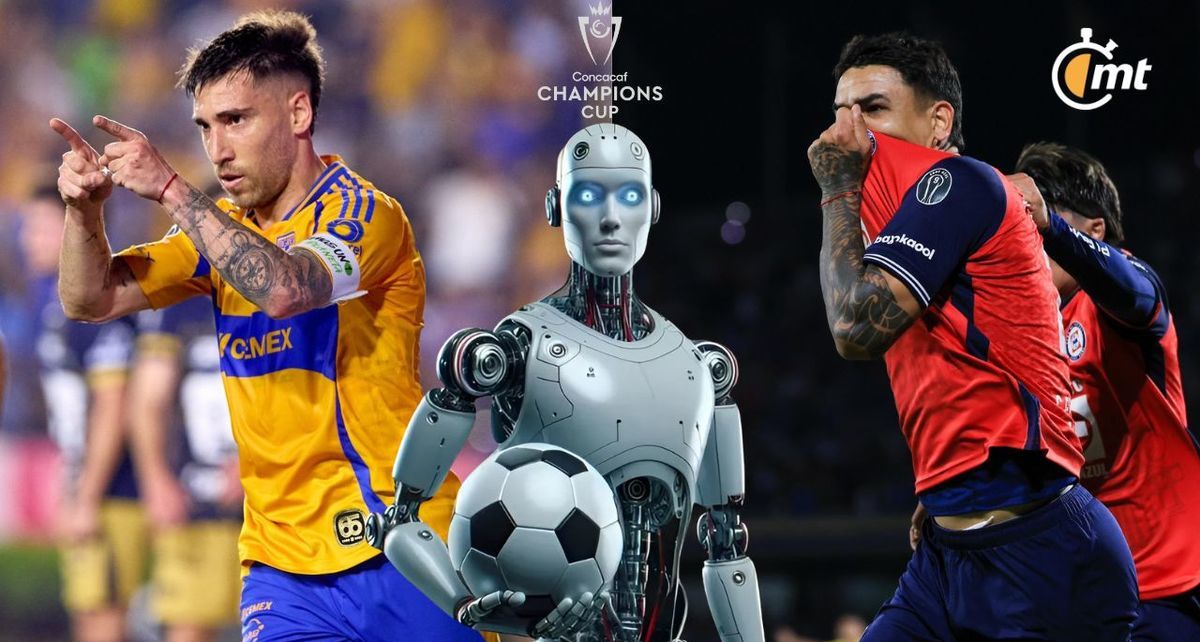 Pronóstico IA para el partido de Tigres vs Cruz Azul en Semifinales Concachampions 2025. FOTO: Especial