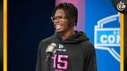 Travis Hunter, receptor y esquinero, durante el NFL Combine en el Lucas Oil Stadium (Reuters)