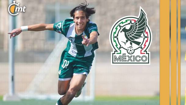 Lucca Vuoso tras anotar un gol con Santos Laguna Sub 17 (Imago7)