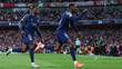 Dembelé festeja su gol ante el Arsenal (AFP)