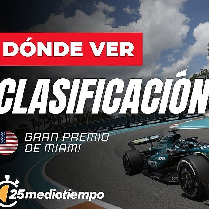 Consulta los horarios y canales en vivo de la Clasificación del Gran Premio de Miami 2025 HOY. Diseño: Karla Rodríguez
