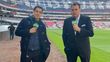 David Faitelson y Andrés Vaca, en una cobertura de TUDN (Captura)