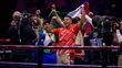 Jaime Munguía festeja su victoria contra Bruno Surace (@turki alalshikh)