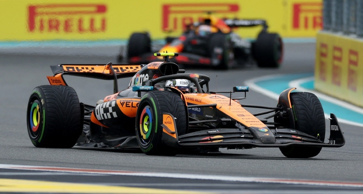 Lando Norris se llevó la carrera Sprint del GP de Miami (Reuters)