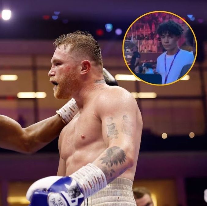 Cristiano Ronaldo Jr. estuvo en la pelea Canelo vs. Scull (Reuters)