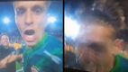 Unsain lanzó cabezazo a la cámara de TV Azteca.