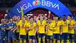 Jugadores de América, tras conquistar el tricampeonato (Imago7)