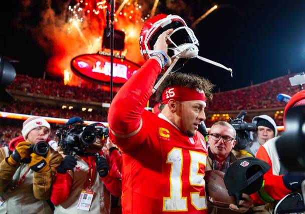 Patrick Mahomes, tras una victoria de los Chiefs (Reuters)
