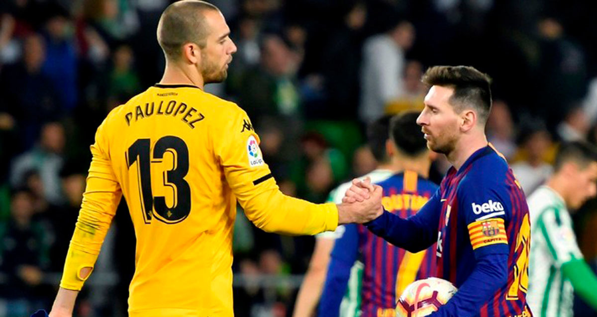Messi y Pau López tuvieron una fuerte rivalidad en España. (Foto: EFE)