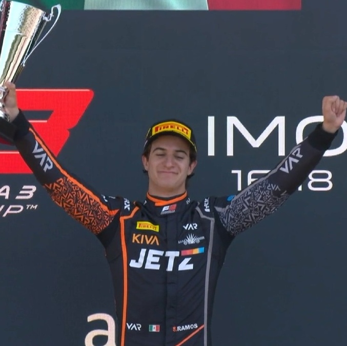 El mexicano Santiago Ramos ganó el GP de  Emilia Romaña de la F3 (X @Formula3)