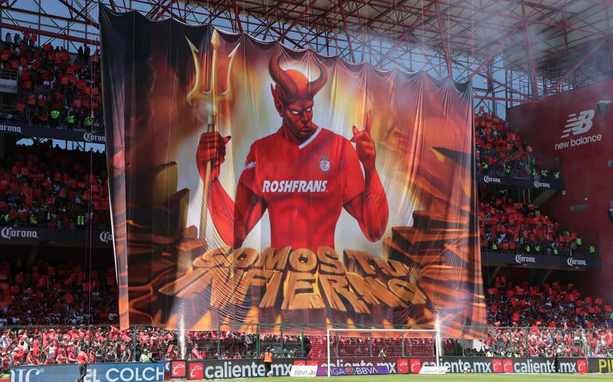 Toluca desplegó un increíble tifo en el Nemesio Diez (Imago7)