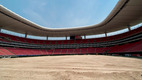 Avanzan las obras en el césped del Akron. (Foto: Carlos Meza)