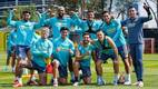 Jugadores de América en un entrenamiento en Coapa (@ClubAmerica)