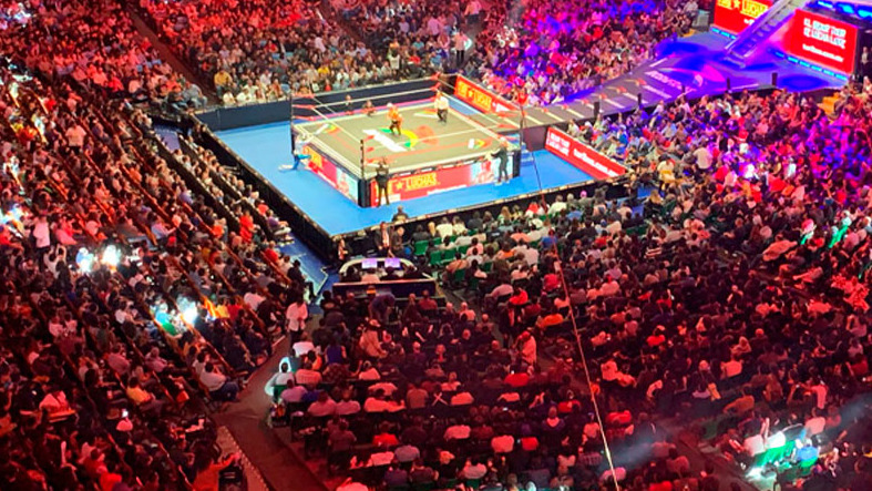 La alerta sísmica se escuchó en la Arena México. (Foto: CMLL)