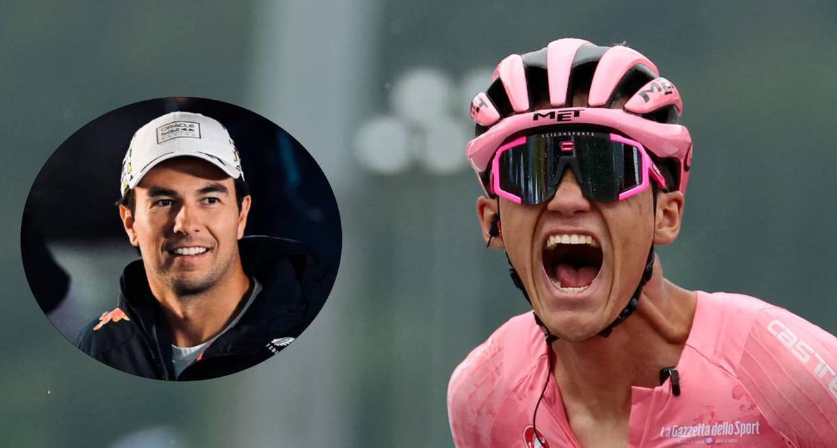 Checo Pérez no se olvidó de la gran actuación de Isaac del Toro (AFP)