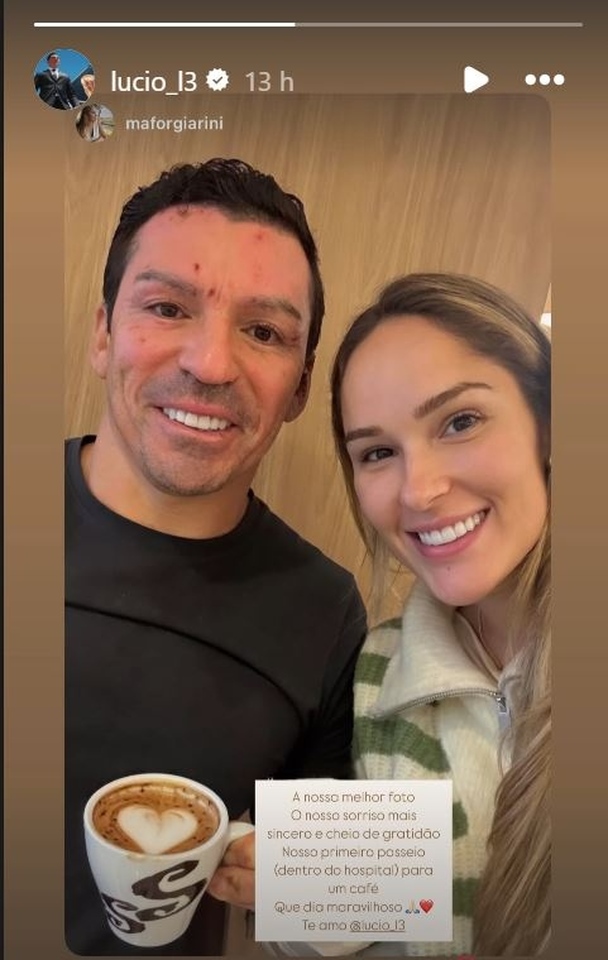 Lúcio sufrir graves quemaduras en el 18 % de su cuerpo (Instagram @lucio_l3)