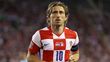 Luka Modric en un partido de la Selección de Croacia (Reuters)