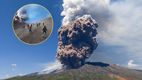 Turistas escapan de un volcán mientras este comenzaba a hacer erupción (Especial)