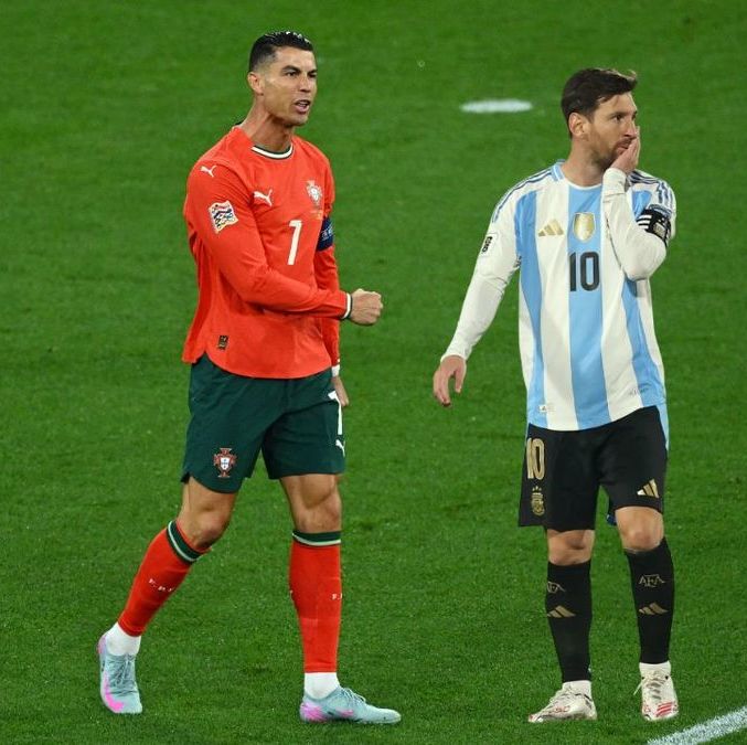 Cristiano Ronaldo y Lionel Messi con Portugal y Argentina (Reuters/AFP)