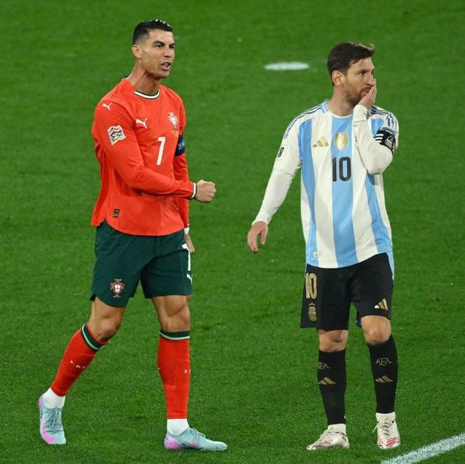 Cristiano Ronaldo y Lionel Messi con Portugal y Argentina (Reuters/AFP)