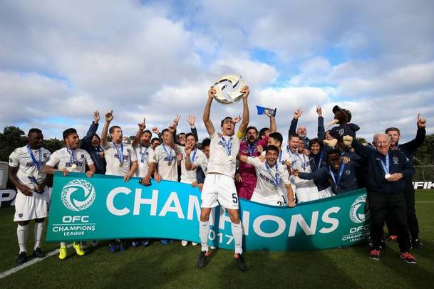 Auckland City celebra el título de su área en 2017 (@AucklandCity_FC)