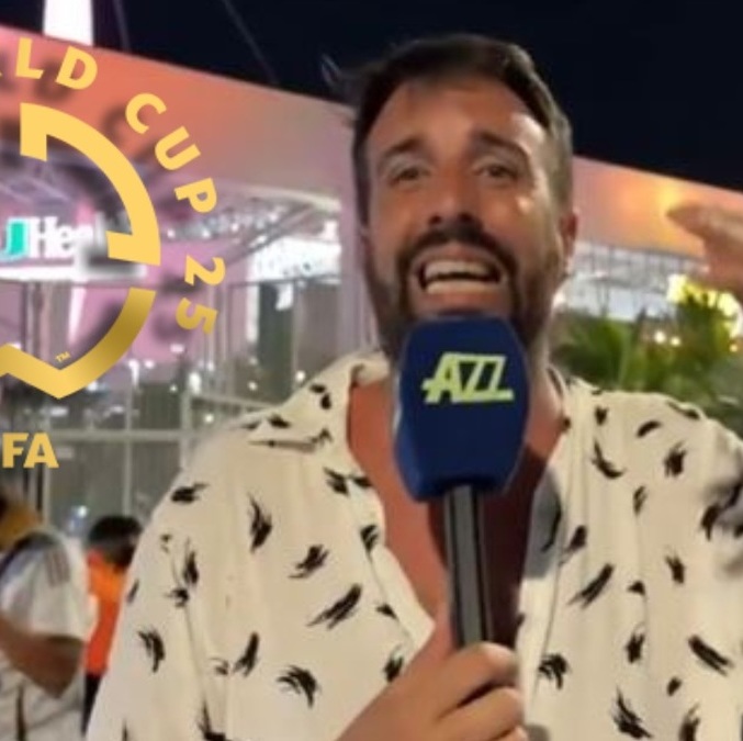 Flavio Azzaro se burló de la afición estadounidense en el Mundial de Clubes (Captura @FlavioAzzaro)