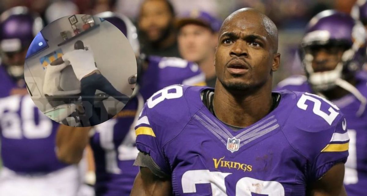 Así fue el momento en que Adrian Peterson, leyenda de la NFL, protagonizó una pelea con un jugador de póquer. (FOTO): Especial.