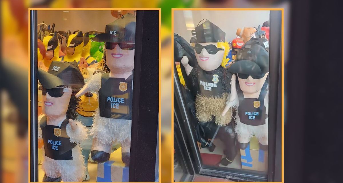 Dulcería en Little Village, Chicago, puso a la venta piñatas de agentes ICE en medio de las protestas pro-migrantes. Foto: TikTok