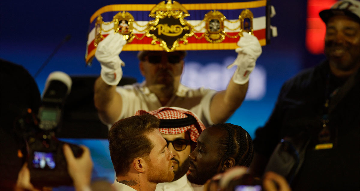 El cinturón de oro que se llevarán Canelo o Crawford. (Foto: Reuters)