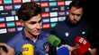Julián Álvarez se mostró sorprendido por el comentario de un periodista (Reuters)