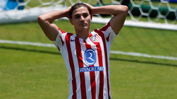 Julián Álvarez se lamenta en el duelo del Atleti y Botafogo (Reuters)