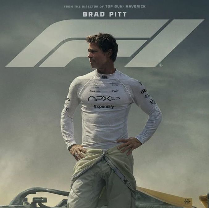 Brad Pitt entrega una de sus películas más emocionantes y llenas de adrenalina en 'F1: la película'. Foto: Universal