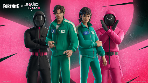 Estos serán algunos de los skins que  podrás conseguir en 'El Juego del Calamar: Dominio' de Fortnite. Foto: Fortnite