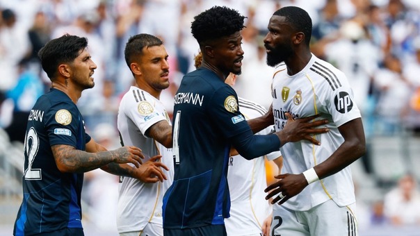 Rüdiger, molesto durante el Real Madrid vs Pachuca del Mundial de Clubes (Reuters)
