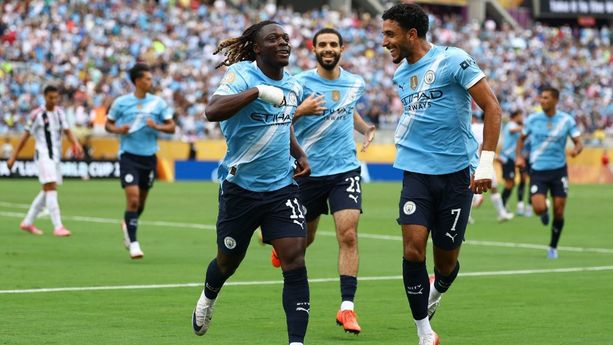Jérémy Doku abrió el marcador para el Manchester City (Reuters)