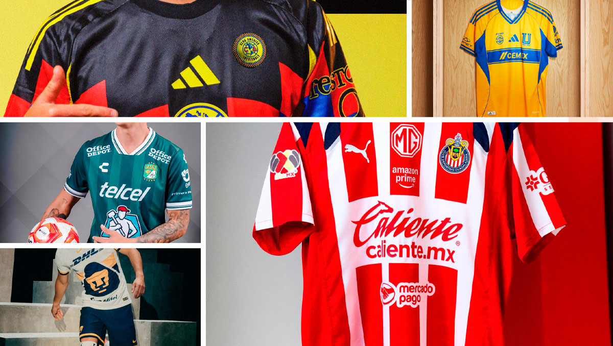 Jerseys de los clubes de Liga MX para la temporada 2025-2026.