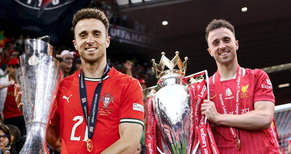 Diogo Jota fue campeón de Premier League y de UEFA Nations League antes de fallecer.