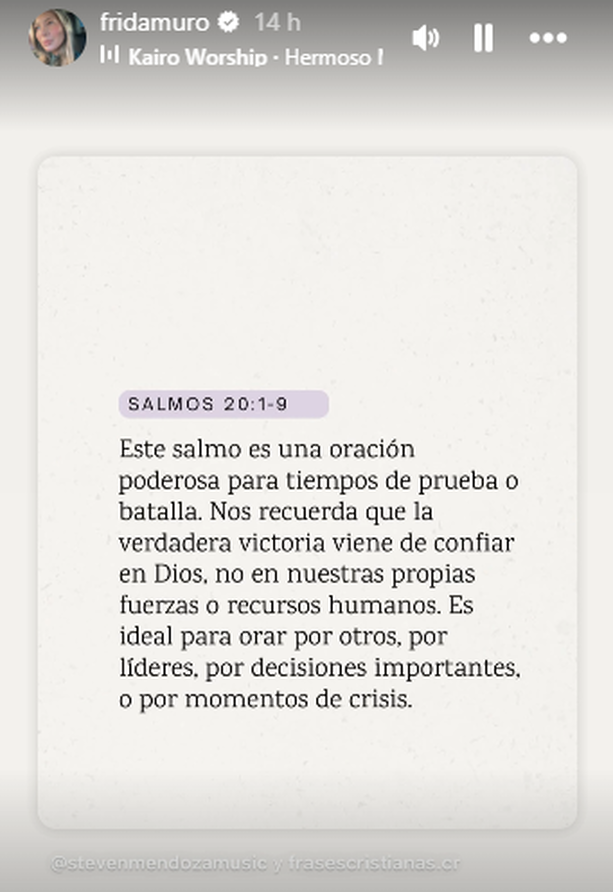 Esposa de Chávez Jr subió una historia a Instagram