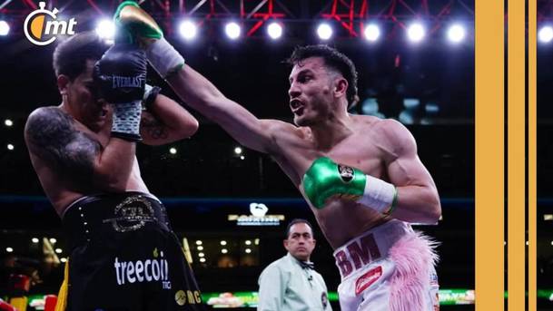 Omar Chávez golpea a Misael Rodríguez (@zanferpromotions)