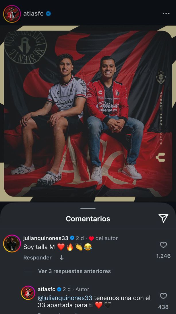 Quiñones manda un mensaje al Atlas para que le guarden su playera