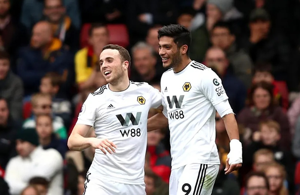 Diogo hizo dupla con Raúl Jiménez, era quien le daba asistencias en Wolves. (Foto: Reuters)