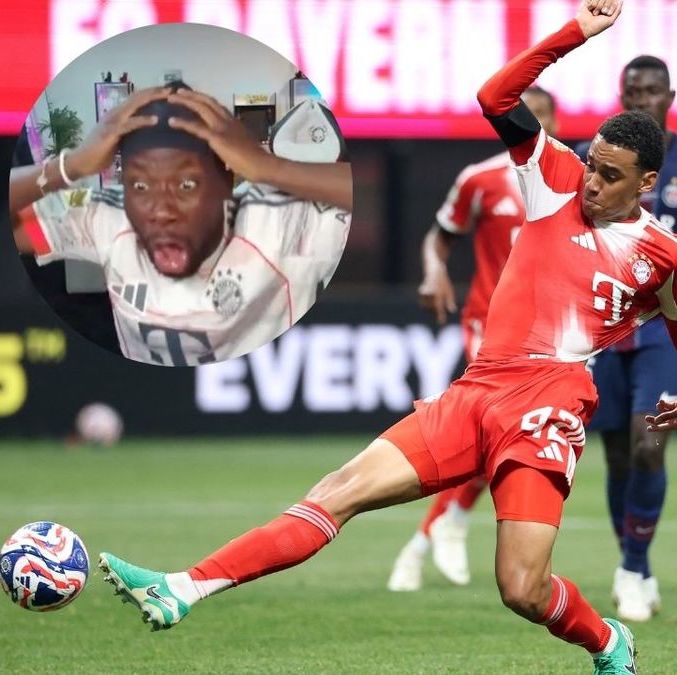 Así reaccionó Alphonso Davies a la lesión de Jamal Musiala (AFP)