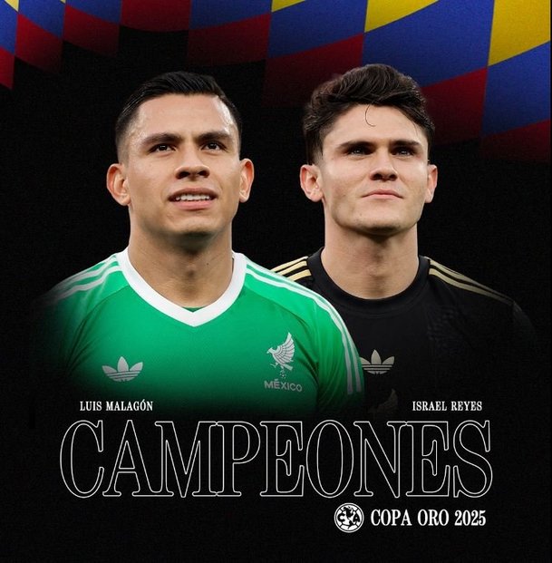 Malagón y Reyes ganaron con el ri la Copa Oro 2025 (FB Club América)